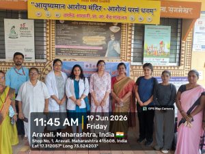 B.K.L. Walawalkar College of Physiotherapy Organizes Yoga Day Camp at Aravali Subcentre and Makhajan PHC